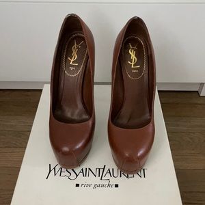 ySL pumps in cognac color size 38